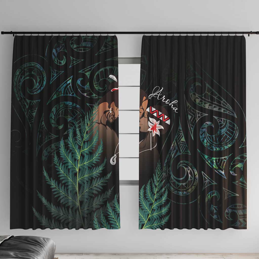 Maori Hongi Valentine Window Curtain Aroha Ahau Ki A Koe