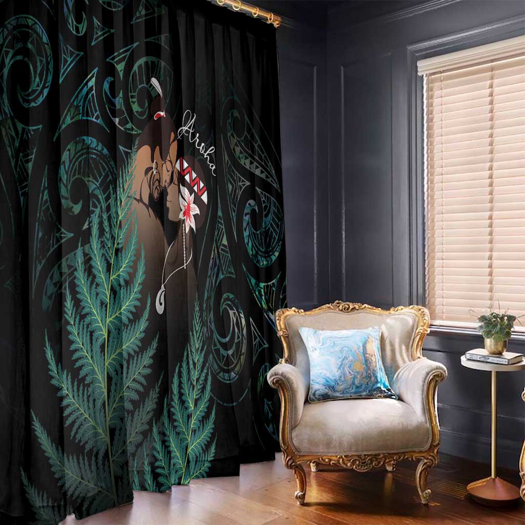 Maori Hongi Valentine Window Curtain Aroha Ahau Ki A Koe LT7 - Polynesian Pride