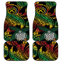 Vanuatu Indipendens Dei Car Mats Mix Traditional Sand Drawing LT7 - Polynesian Pride