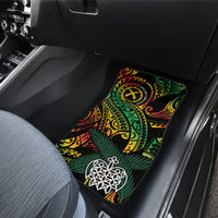 Vanuatu Indipendens Dei Car Mats Mix Traditional Sand Drawing LT7 - Polynesian Pride