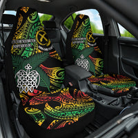 Vanuatu Indipendens Dei Car Seat Cover Mix Traditional Sand Drawing