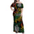 Vanuatu Indipendens Dei Family Matching Off Shoulder Maxi Dress and Hawaiian Shirt Mix Traditional Sand Drawing