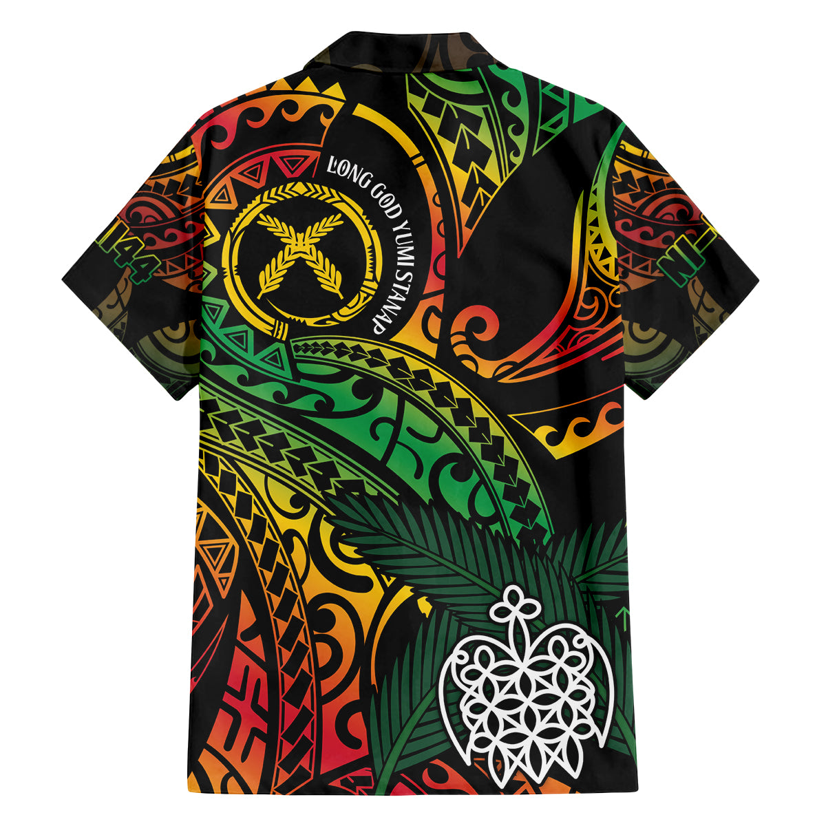 Vanuatu Indipendens Dei Family Matching Puletasi and Hawaiian Shirt Mix Traditional Sand Drawing LT7 - Polynesian Pride