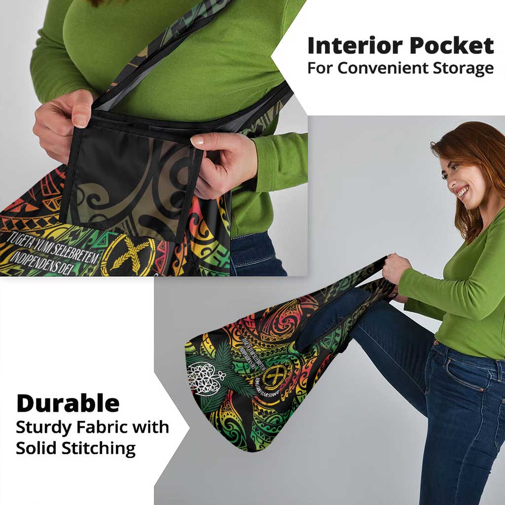 Vanuatu Indipendens Dei Grocery Bag Mix Traditional Sand Drawing