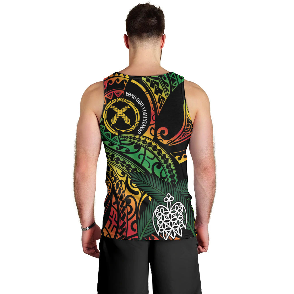 Vanuatu Indipendens Dei Men Tank Top Mix Traditional Sand Drawing LT7 - Polynesian Pride