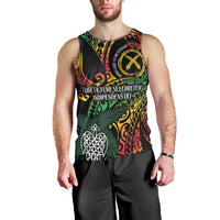 Vanuatu Indipendens Dei Men Tank Top Mix Traditional Sand Drawing LT7 - Polynesian Pride