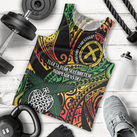 Vanuatu Indipendens Dei Men Tank Top Mix Traditional Sand Drawing LT7 - Polynesian Pride