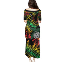 Vanuatu Indipendens Dei Puletasi Mix Traditional Sand Drawing LT7 - Polynesian Pride