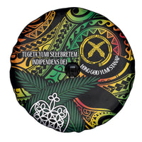 Vanuatu Indipendens Dei Spare Tire Cover Mix Traditional Sand Drawing LT7 - Polynesian Pride
