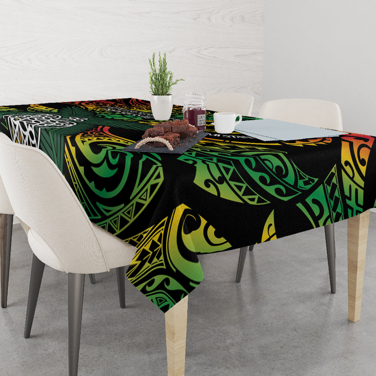 Vanuatu Indipendens Dei Tablecloth Mix Traditional Sand Drawing LT7 - Polynesian Pride