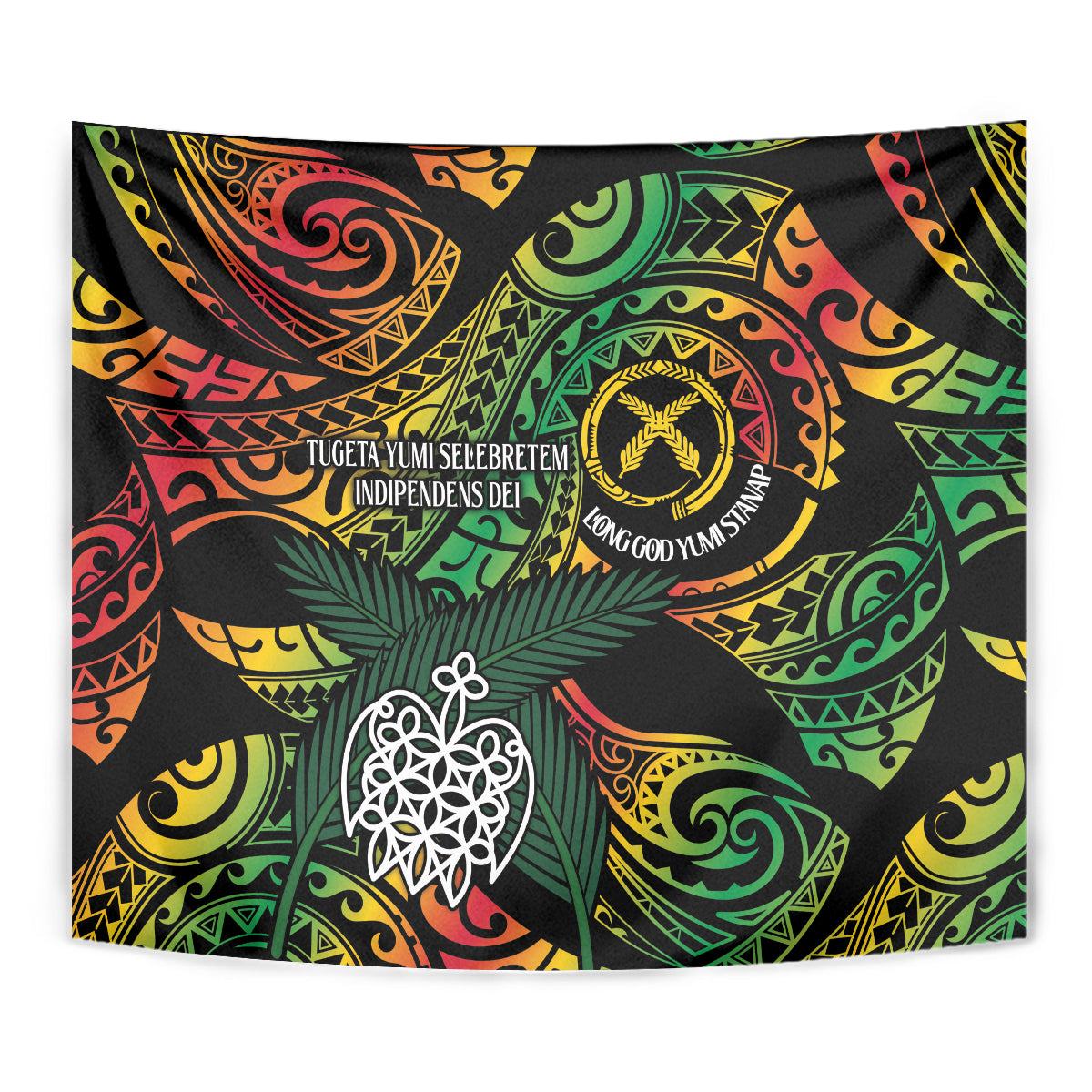 Vanuatu Indipendens Dei Tapestry Mix Traditional Sand Drawing LT7 - Polynesian Pride