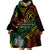 Vanuatu Indipendens Dei Wearable Blanket Hoodie Mix Traditional Sand Drawing