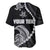 Personalised Guam Baseball Jersey Tribal Turtles Curves Style - Black LT7 - Polynesian Pride