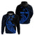 Custom Guam Hoodie Tribal Turtles Curves Style Blue LT7 - Polynesian Pride