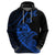 Custom Guam Hoodie Tribal Turtles Curves Style Blue LT7 - Polynesian Pride