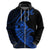 Custom Guam Hoodie Tribal Turtles Curves Style Blue LT7 - Polynesian Pride