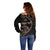 Personalised Guam Off Shoulder Sweater Tribal Turtles Curves Style - Brown LT7 - Polynesian Pride