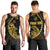 Personalised Guam Men Tank Top Tribal Turtles Curves Style - Gold LT7 - Polynesian Pride