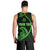 Personalised Guam Men Tank Top Tribal Turtles Curves Style - Green LT7 - Polynesian Pride