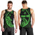 Personalised Guam Men Tank Top Tribal Turtles Curves Style - Green LT7 - Polynesian Pride