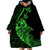 Personalised Guam Wearable Blanket Hoodie Tribal Turtles Curves Style - Green LT7 - Polynesian Pride