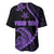 Personalised Guam Baseball Jersey Tribal Turtles Curves Style - Purple LT7 - Polynesian Pride