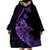 Personalised Guam Wearable Blanket Hoodie Tribal Turtles Curves Style - Purple LT7 - Polynesian Pride