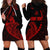 Personalised Guam Hoodie Dress Tribal Turtles Curves Style - Red LT7 - Polynesian Pride