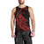 Personalised Guam Men Tank Top Tribal Turtles Curves Style - Red LT7 - Polynesian Pride