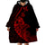 Personalised Guam Wearable Blanket Hoodie Tribal Turtles Curves Style - Red LT7 - Polynesian Pride