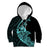 Personalised Guam Kid Hoodie Tribal Turtles Curves Style - Turquoise LT7 Hoodie Turquoise - Polynesian Pride