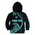 Personalised Guam Kid Hoodie Tribal Turtles Curves Style - Turquoise LT7 - Polynesian Pride