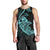 Personalised Guam Men Tank Top Tribal Turtles Curves Style - Turquoise LT7 - Polynesian Pride