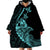 Personalised Guam Wearable Blanket Hoodie Tribal Turtles Curves Style - Turquoise LT7 - Polynesian Pride