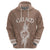 Custom Guam Hoodie Chamoro Latte Stone Mix Tropical Brown LT7 - Polynesian Pride