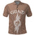 Custom Guam Polo Shirt Chamoro Latte Stone Mix Tropical Brown LT7 Brown - Polynesian Pride