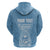 Custom Guam Hoodie Chamoro Latte Stone Mix Tropical Blue LT7 - Polynesian Pride