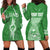 Personalised Guam Hoodie Dress Chamoro Latte Stone Mix Tropical - Green LT7 - Polynesian Pride