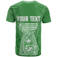 Custom Guam T Shirt Chamoro Latte Stone Mix Tropical Green LT7 - Polynesian Pride