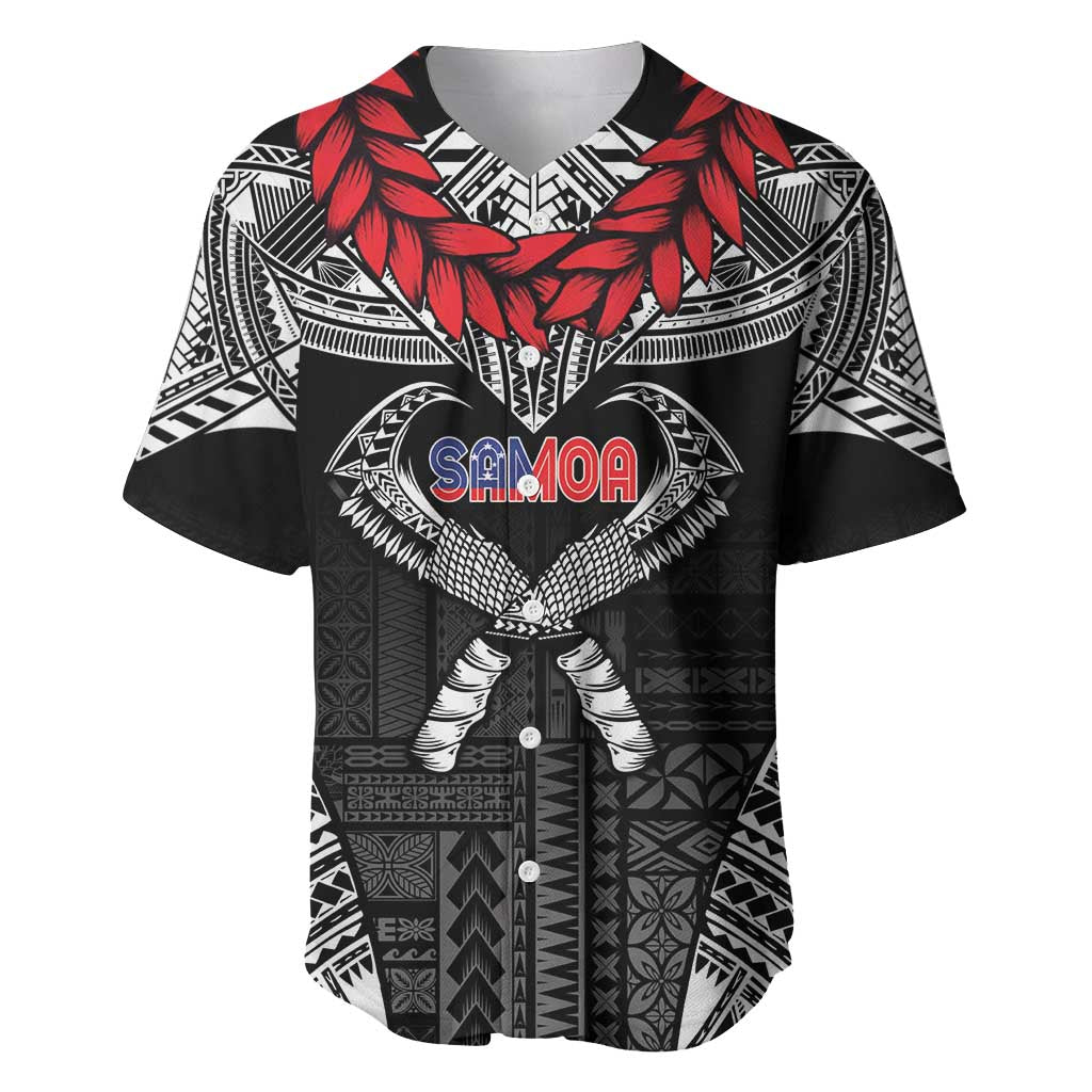 Personalized Talofa Samoa Baseball Jersey Ulafala With Toa Nifo'oti - Black