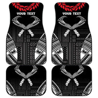 Personalized Talofa Samoa Car Mats Ulafala With Toa Nifo'oti - Black LT7 - Polynesian Pride