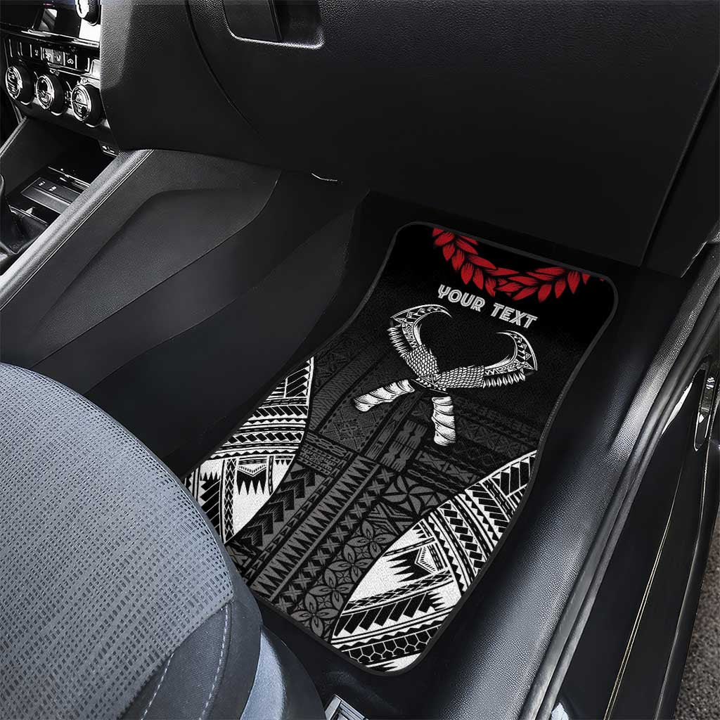 Personalized Talofa Samoa Car Mats Ulafala With Toa Nifo'oti - Black LT7 - Polynesian Pride