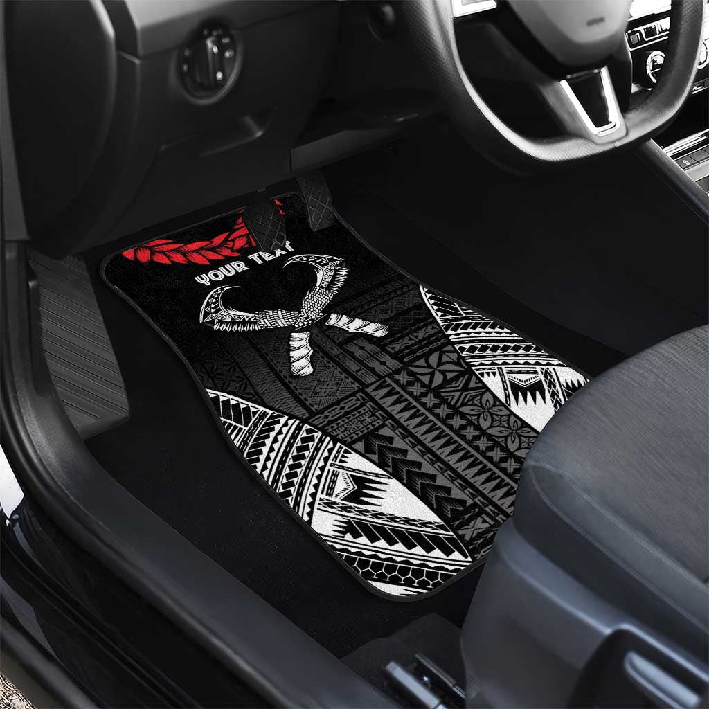 Personalized Talofa Samoa Car Mats Ulafala With Toa Nifo'oti - Black LT7 - Polynesian Pride