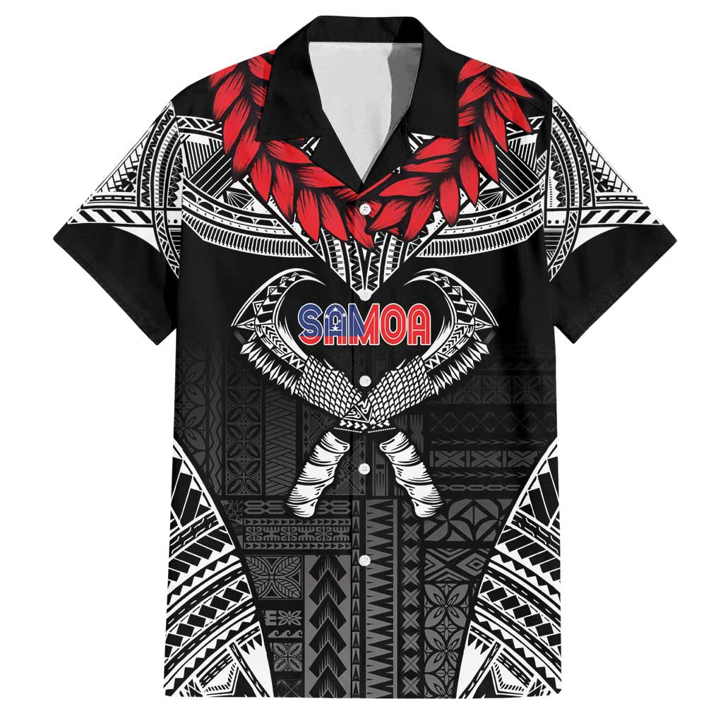 Personalized Talofa Samoa Family Matching Long Sleeve Bodycon Dress and Hawaiian Shirt Ulafala With Toa Nifo'oti - Black