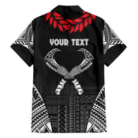 Personalized Talofa Samoa Family Matching Off Shoulder Maxi Dress and Hawaiian Shirt Ulafala With Toa Nifo'oti - Black
