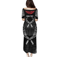 Personalized Talofa Samoa Family Matching Puletasi and Hawaiian Shirt Ulafala With Toa Nifo'oti - Black