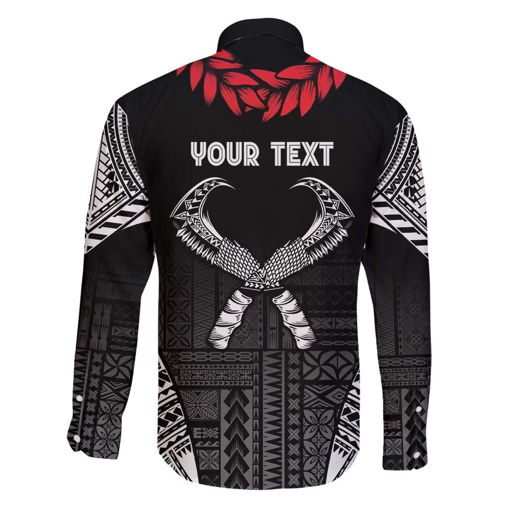 Personalized Talofa Samoa Family Matching Summer Maxi Dress and Hawaiian Shirt Ulafala With Toa Nifo'oti - Black