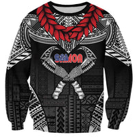 Personalized Talofa Samoa Sweatshirt Ulafala With Toa Nifo'oti - Black LT7 Unisex Black - Polynesian Pride
