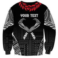 Personalized Talofa Samoa Sweatshirt Ulafala With Toa Nifo'oti - Black LT7 - Polynesian Pride