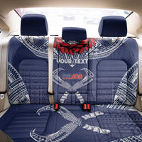 Personalized Talofa Samoa Back Car Seat Cover Ulafala With Toa Nifo'oti - Blue